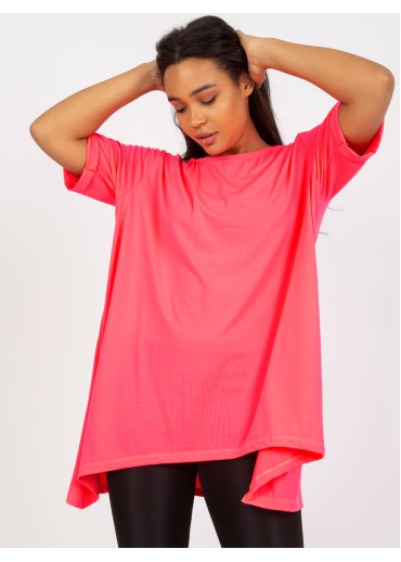 Neónovo ružová tričková tunika