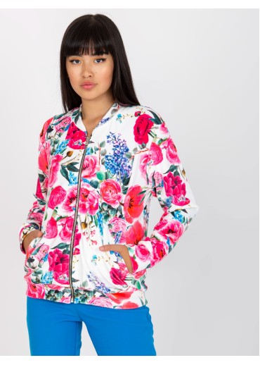 Ružová kvetovaná mikina