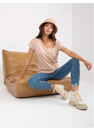 Béžovo hnedé tričko