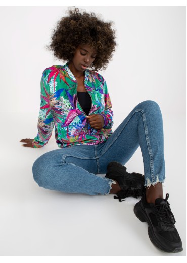 Zelená vzorovaná mikina