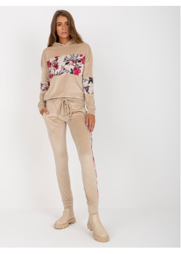 Béžovo hnedá tepláková súprava