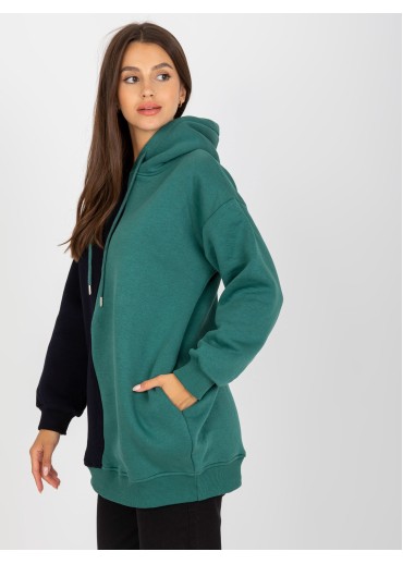 Zelená dvojfarebná mikina