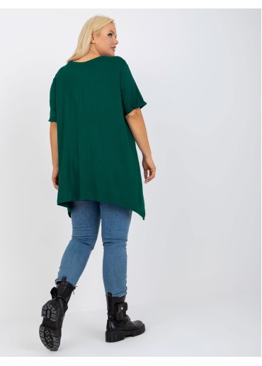 Tmavozelená tričková tunika