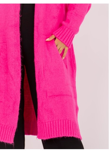 Neónovo ružový kardigán