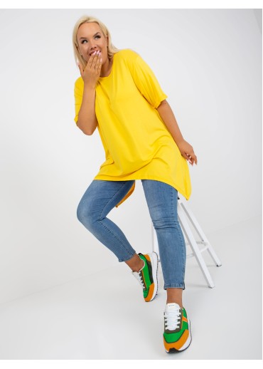 Žltá tričková tunika