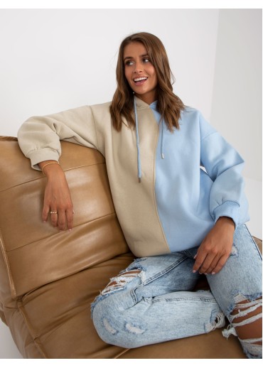 Svetlomodrá dvojfarebná mikina