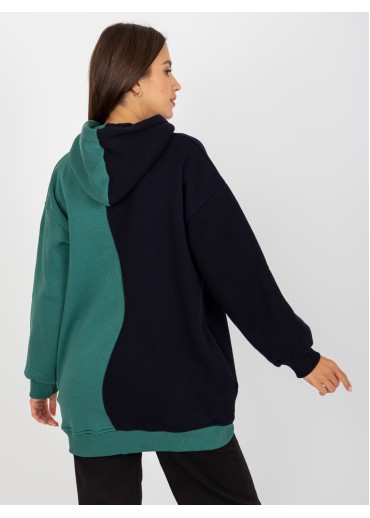 Zelená dvojfarebná mikina