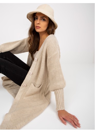 Béžovo hnedý kardigán