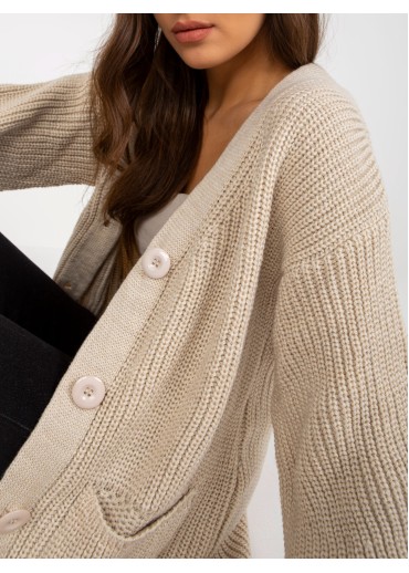 Béžovo hnedý kardigán