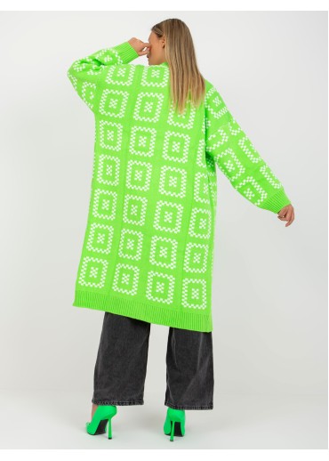 Limetkovo zelený kardigán