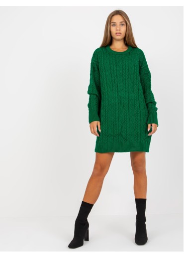 Zelený predĺžený sveter