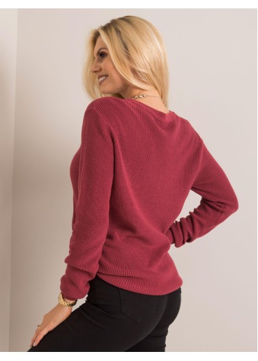 Tmavopúdrovo ružový pulóver