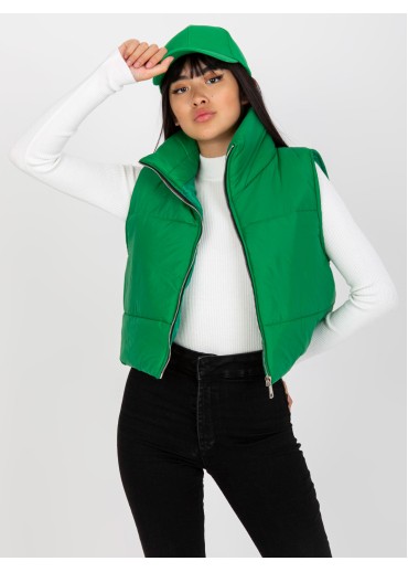 Zelená prešívaná vesta