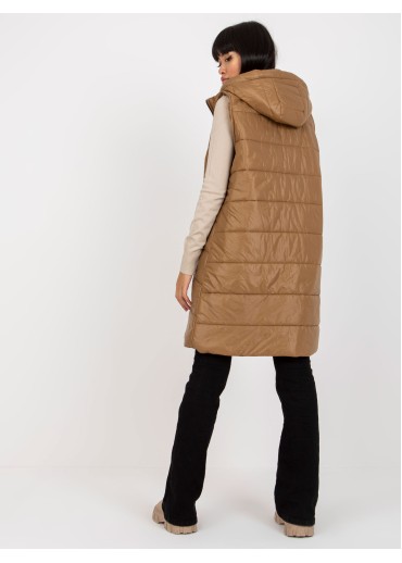 Hnedá prešívaná vesta