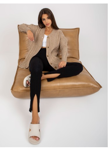 Béžovo hnedý sveter na gombíky