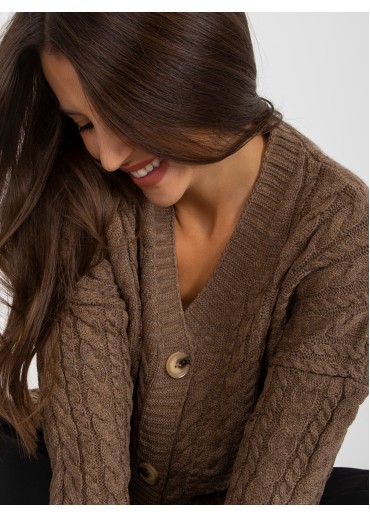 Hnedý sveter na gombíky