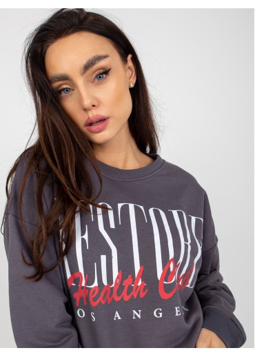 Tmavosivá basic mikina