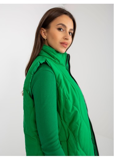 Zelená prešívaná vesta