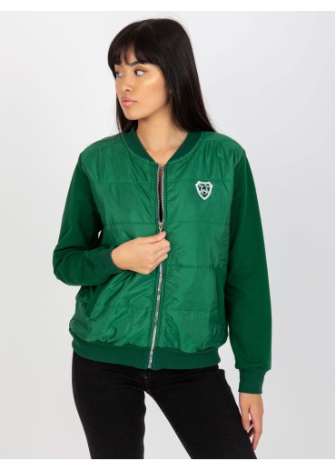 Tmavozelená mikina na zips