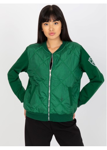 Tmavozelená mikina na zips