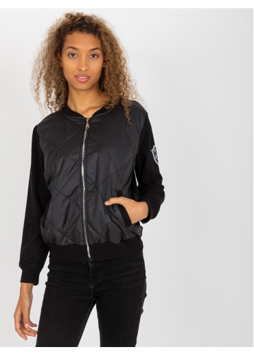 Čierna mikina na zips