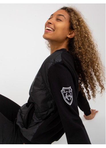 Čierna mikina na zips