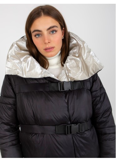 Čierna prešívaná bunda