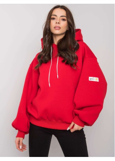 Červená mikina s kapucňou