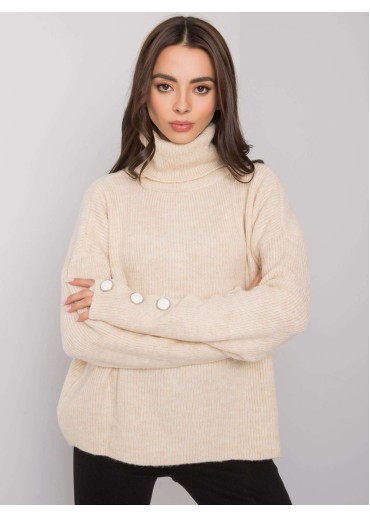 Béžovo hnedý dámsky sveter