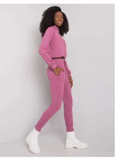 Tmavopúdrovo ružová tepláková súprava