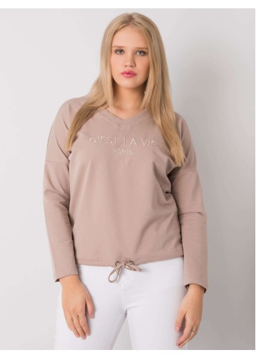 Béžovo hnedé one size tričko