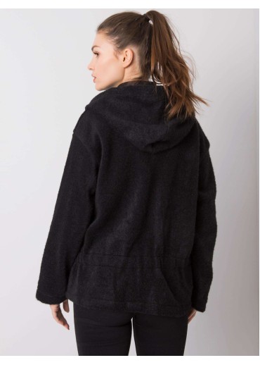 Čierna mikina s kapucňou