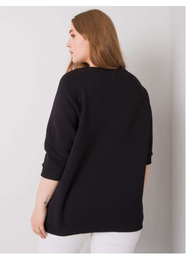 Čierna pohodlná mikina