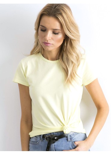 Vanilkovo žlté bavlnené tričko