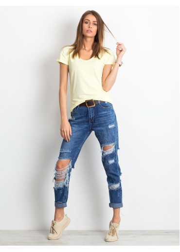 Vanilkovo žlté basic tričko