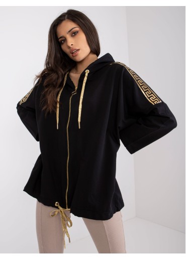 Čierna mikina s kapucňou