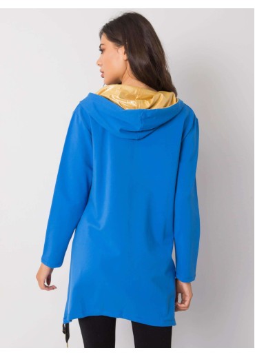 Modrá asymetrická mikina