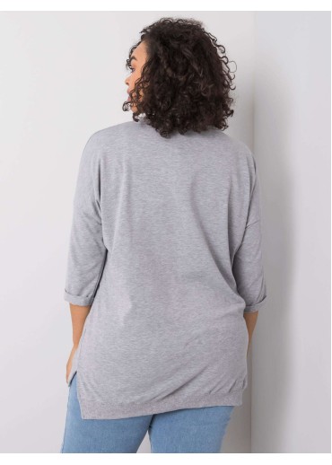 Sivé tričko s 3/4 rukávom