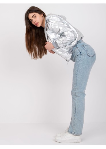 Sivá krátka prechodná bunda