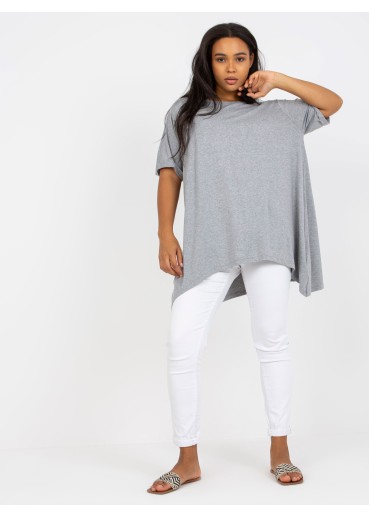 Sivá tričková tunika
