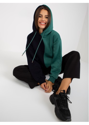 Zelená dvojfarebná mikina