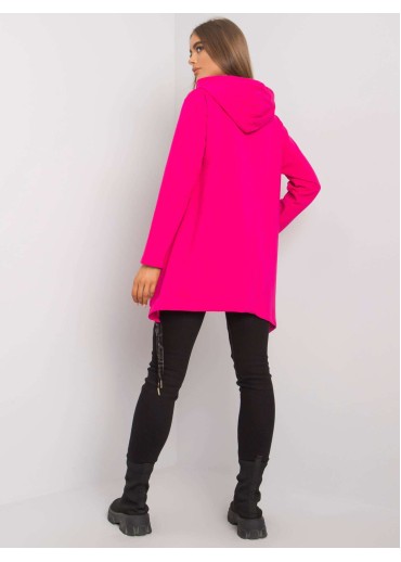 Fuchsiovo ružová asymetrická mikina