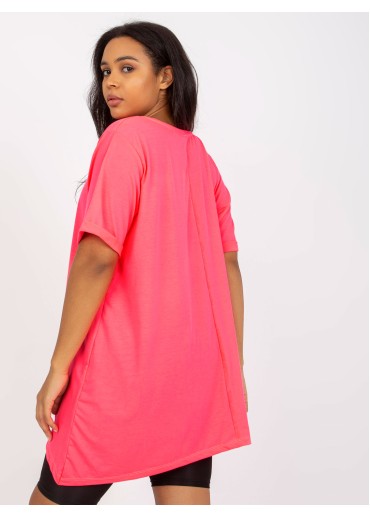 Neónovo ružová tričková tunika