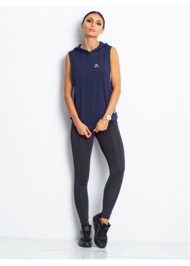 Modré tričko s kapucňou