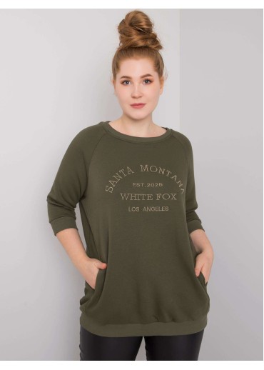 Khaki zelená pohodlná mikina