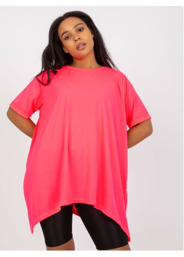 Neónovo ružová tričková tunika