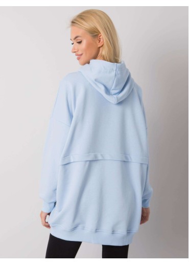 Svetlomodrá mikina s kapucňou