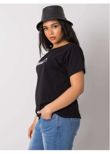 Čierne one size tričko s výšivkou