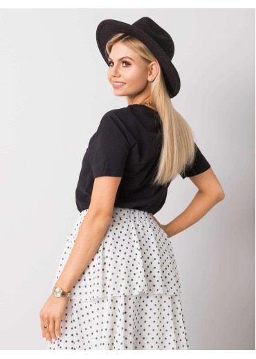 Čierne bavlnené tričko