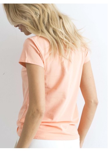 Broskyňovo ružové basic tričko